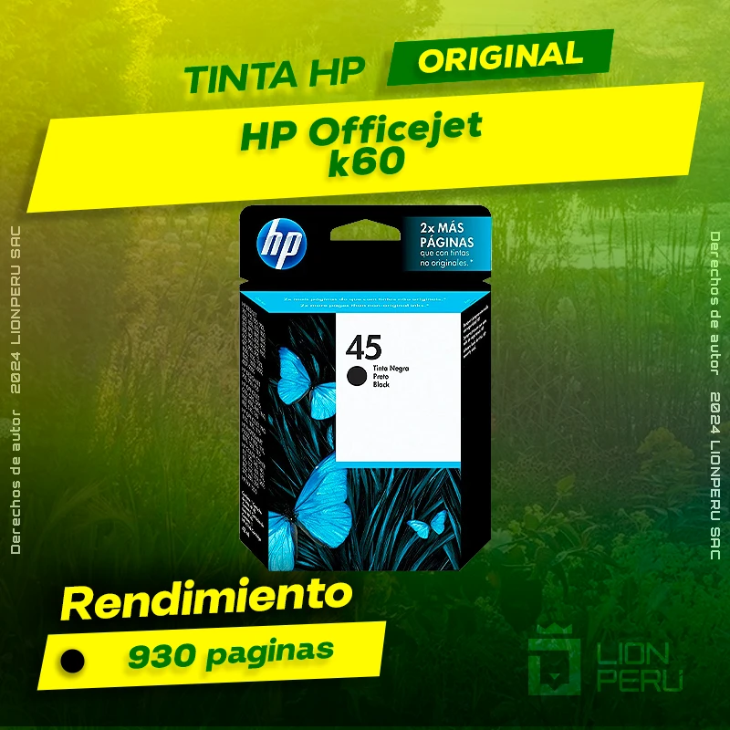 Tinta HP k60 Officejet All-In-One Cartucho Original