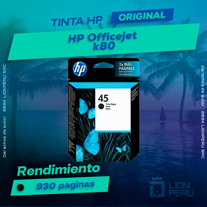 Tinta HP k80 Officejet All-In-One Cartucho Original
