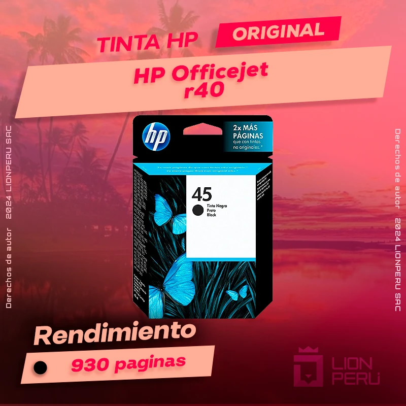Tinta HP r40 Officejet All-In-One Cartucho Original