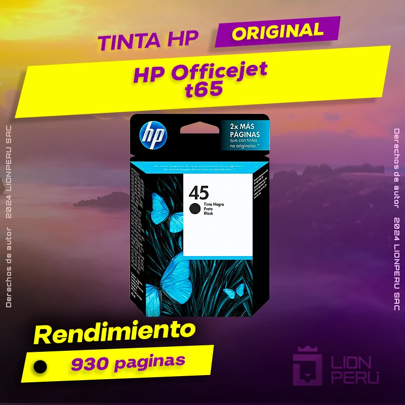 Tinta HP t65 Officejet All-In-One Cartucho Original