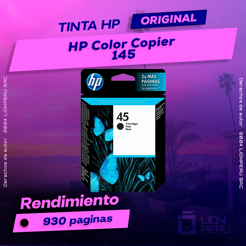 Tinta HP 145 Color Copier Ink Cartucho Original