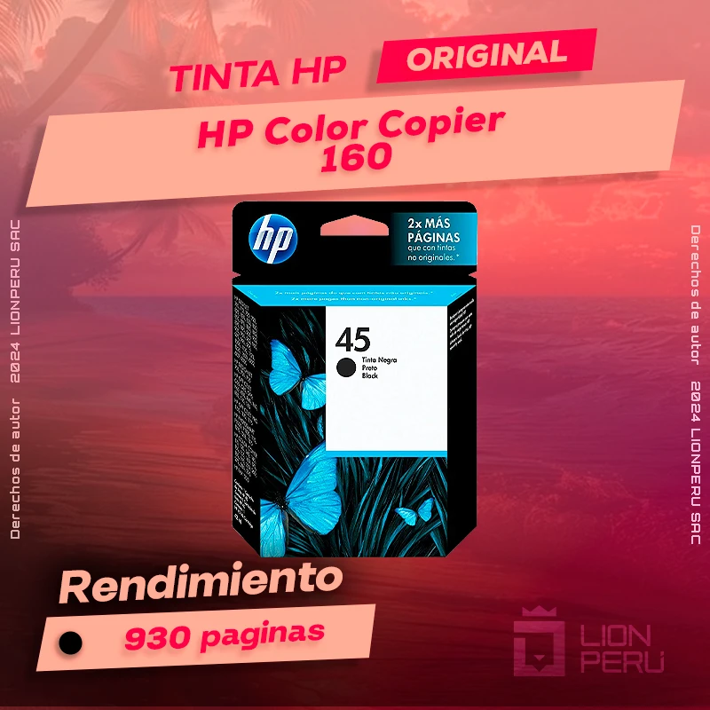Tinta HP 160 Color Copier Ink Cartucho Original