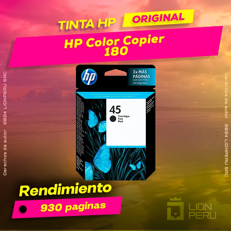 Tinta HP 180 Color Copier Ink Cartucho Original
