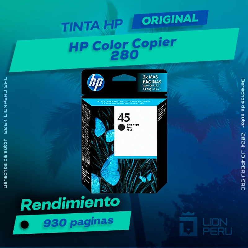 Tinta HP 280 Color Copier Ink Cartucho Original