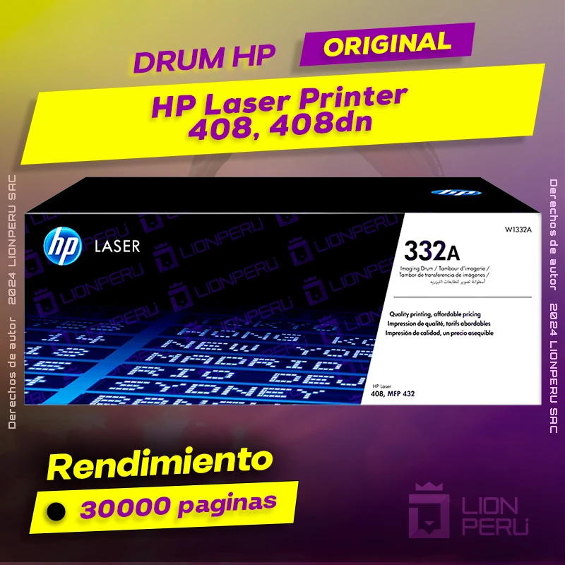 Drum HP 408, 408dn Laser Printer Cartucho Original