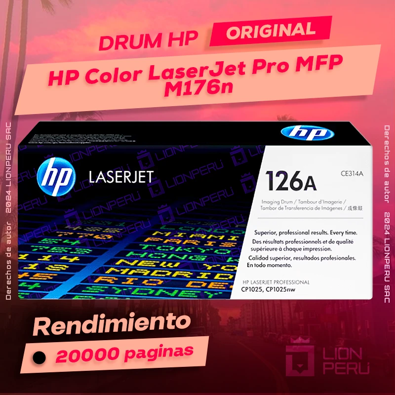Drum HP M176n Color LaserJet Pro MFP Cartucho Original