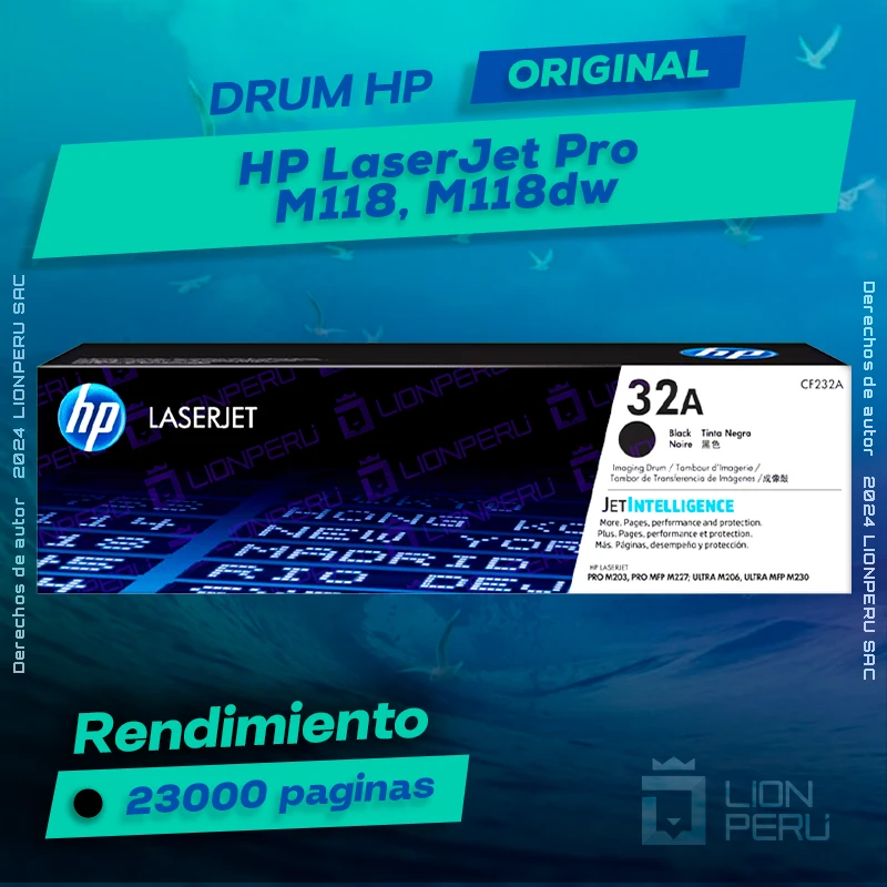 Drum HP M118, M118dw LaserJet Pro Cartucho Original