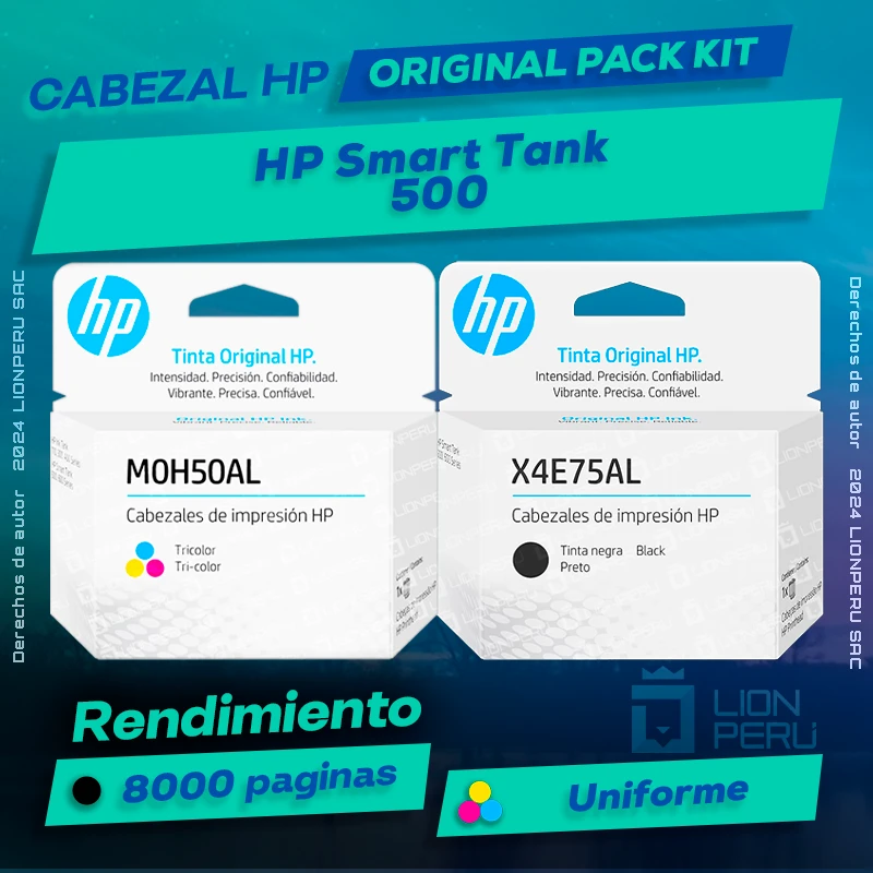 Cabezal HP 500 Smart Tank All-In-One Cartucho Original