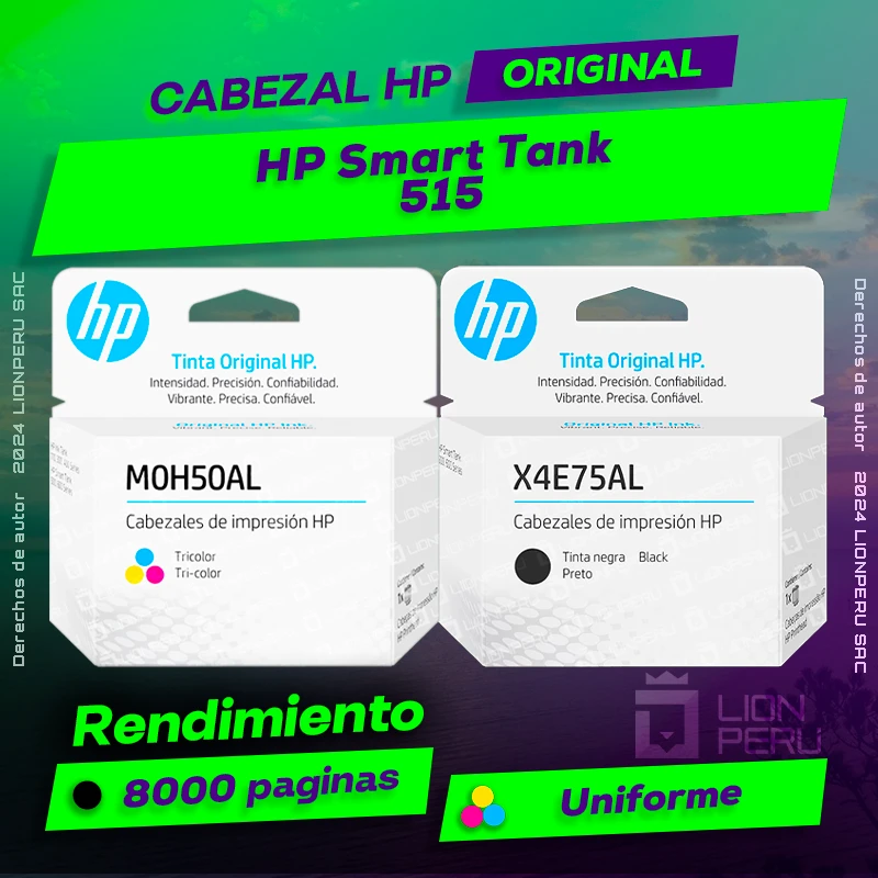 Cabezal HP 515 Smart Tank All-In-One Cartucho Original