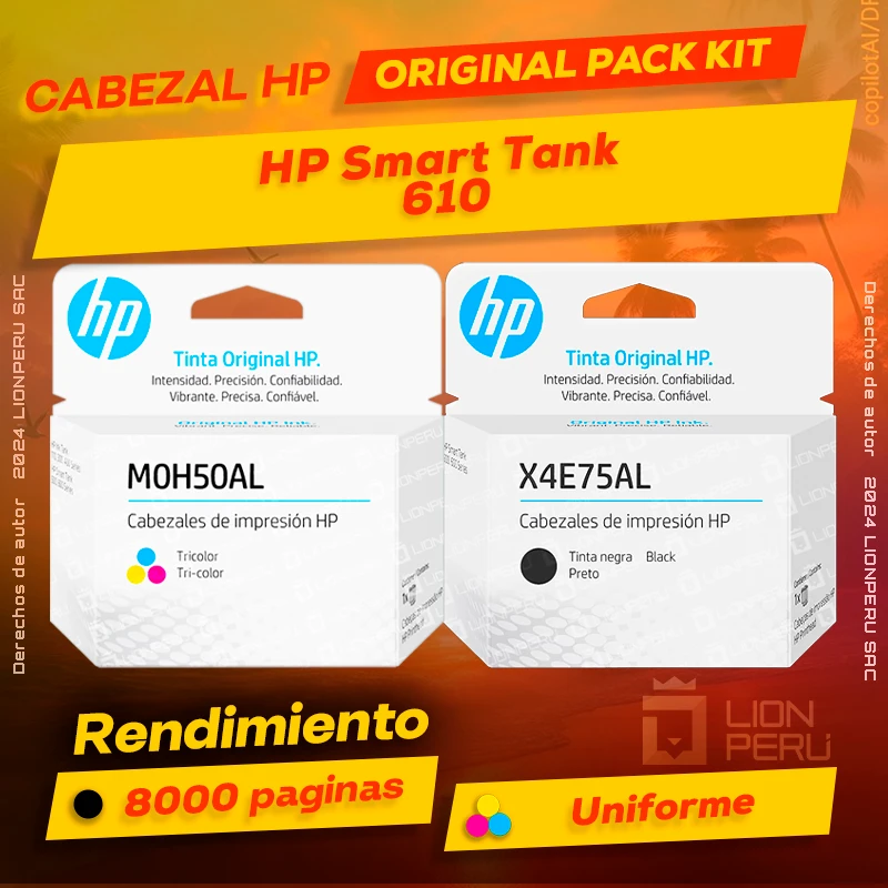 Cabezal HP 610 Smart Tank All-In-One Cartucho Original