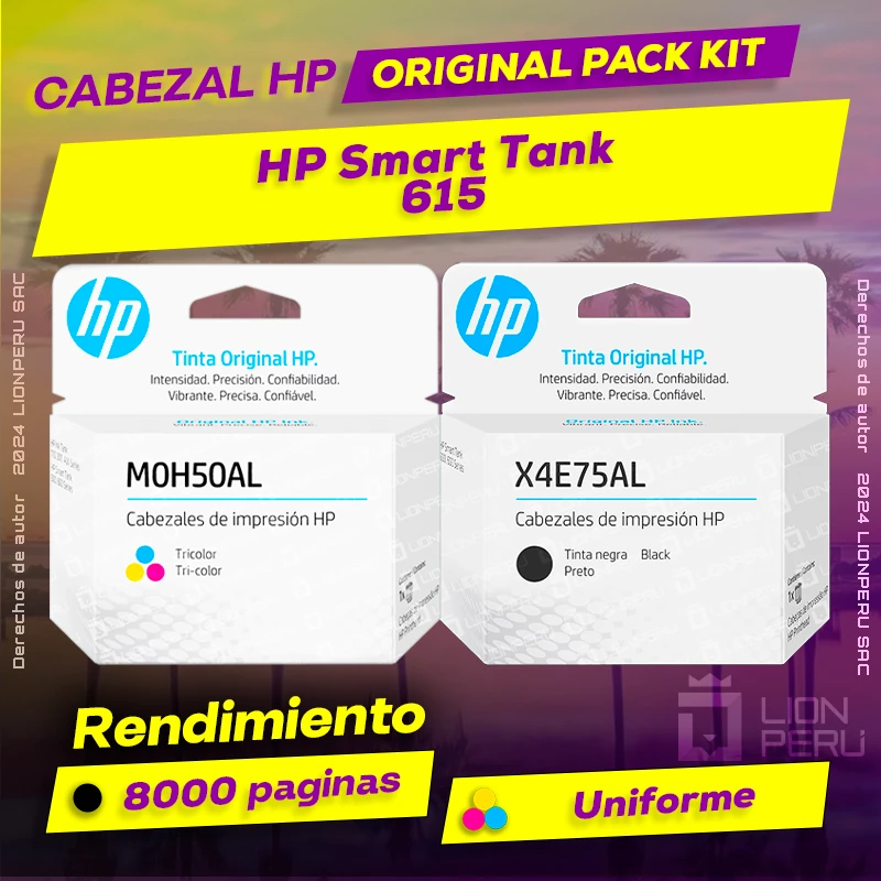 Cabezal HP 615 Smart Tank All-In-One Cartucho Original