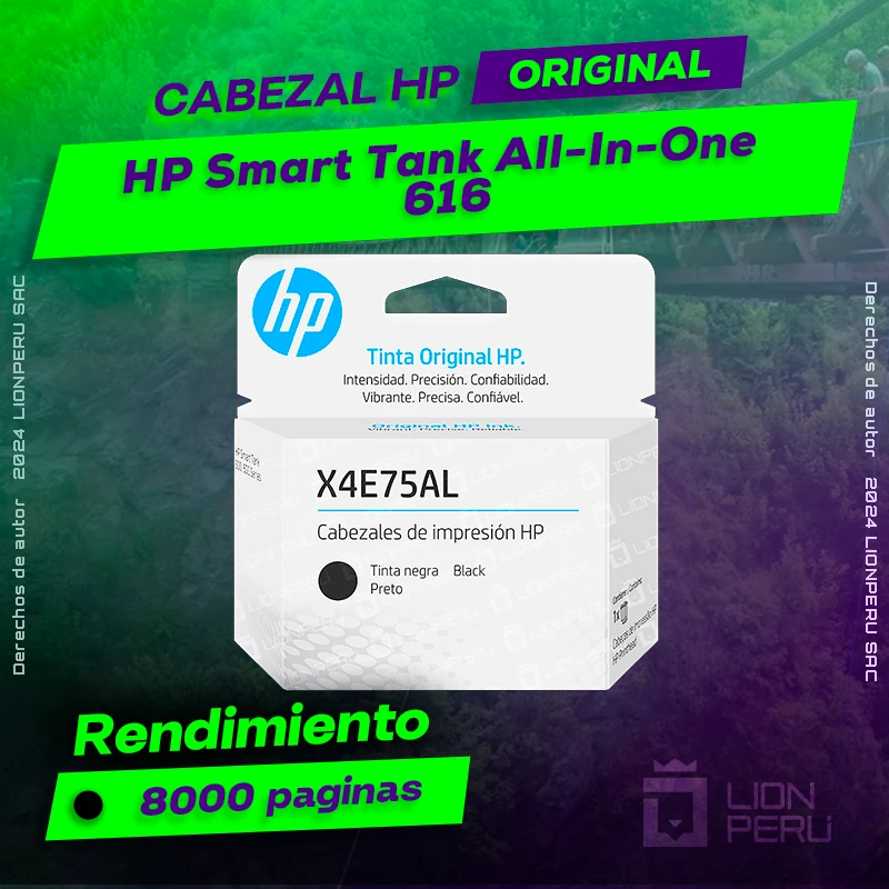 Cabezal HP 616 Smart Tank All-In-One Cartucho Original