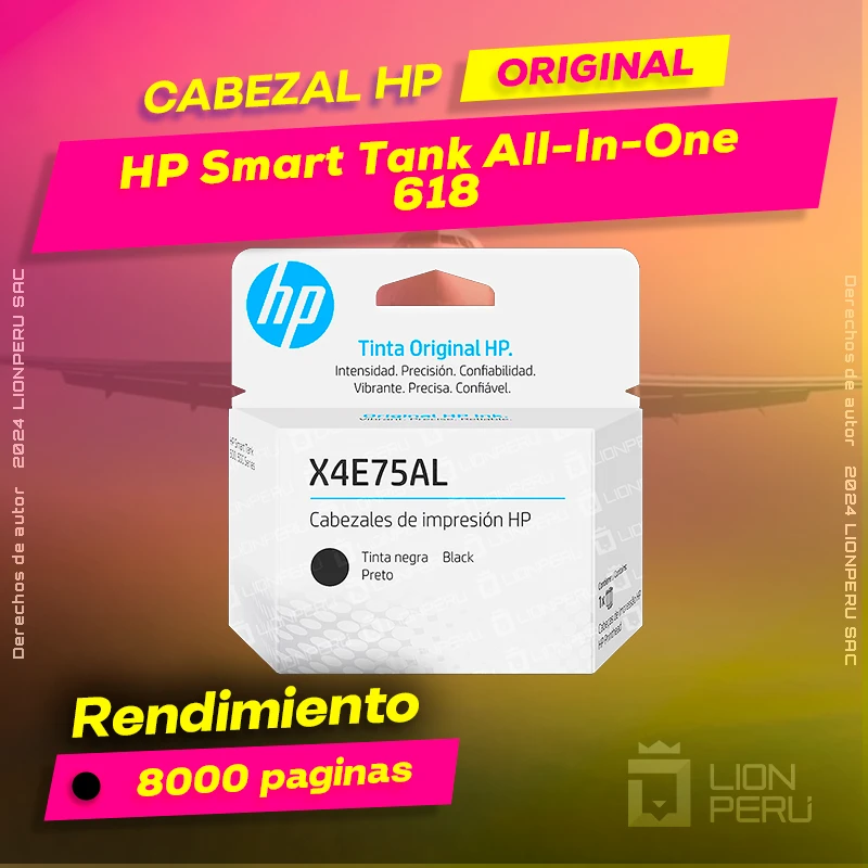 Cabezal HP 618 Smart Tank All-In-One Cartucho Original