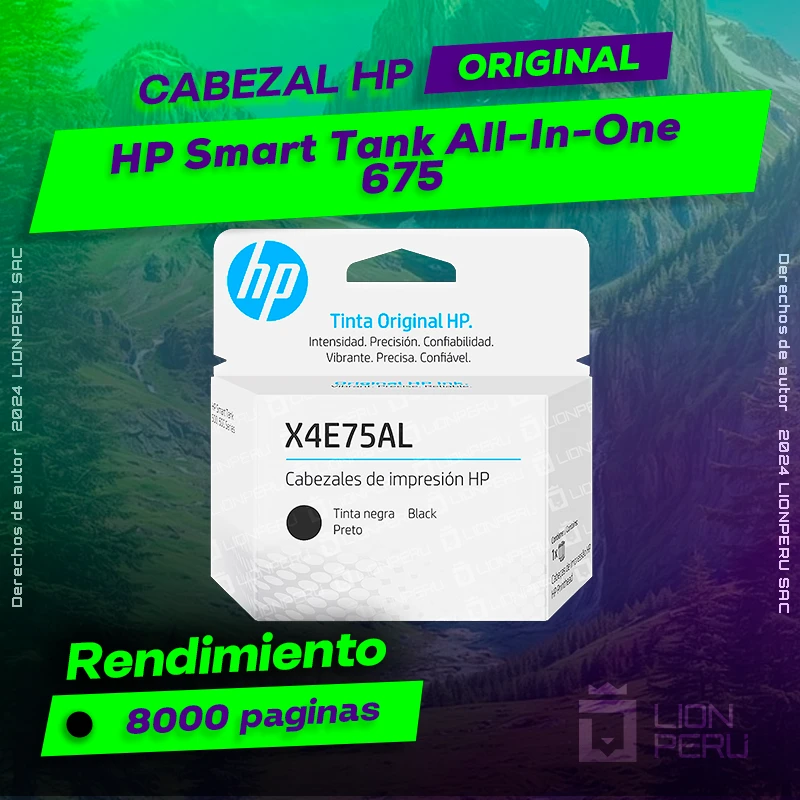 Cabezal HP 675 Smart Tank All-In-One Cartucho Original