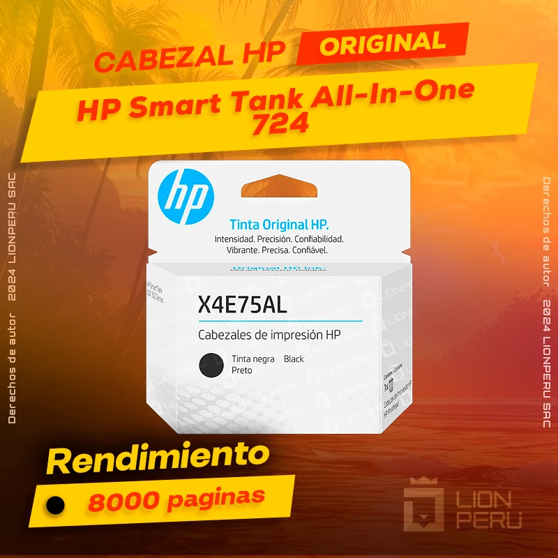 Cabezal HP 724 Smart Tank All-In-One Cartucho Original