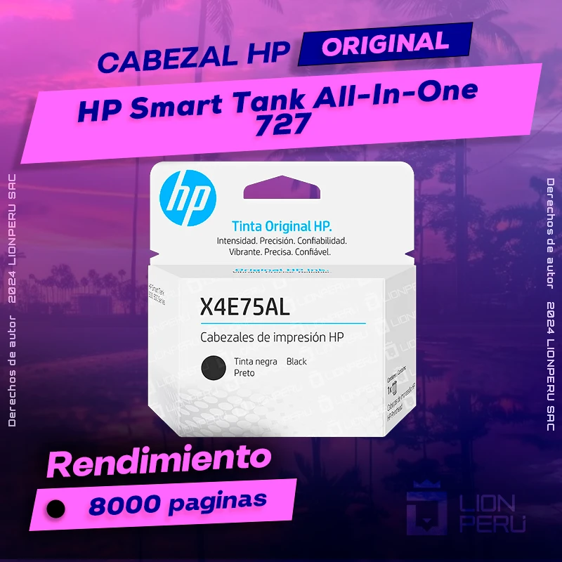 Cabezal HP 727 Smart Tank All-In-One Cartucho Original