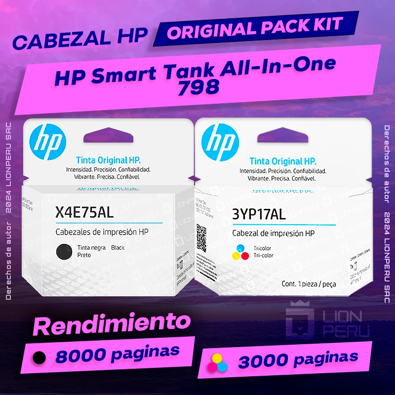 Cabezal HP 798 Smart Tank All-In-One Cartucho Original