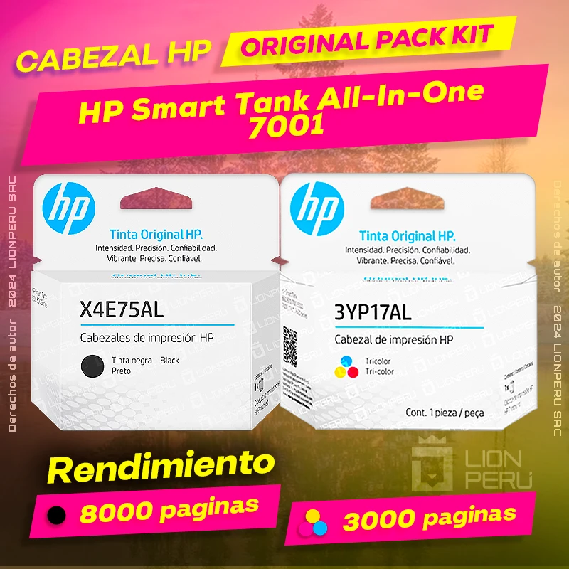 Cabezal HP 7001 Smart Tank All-In-One Cartucho Original