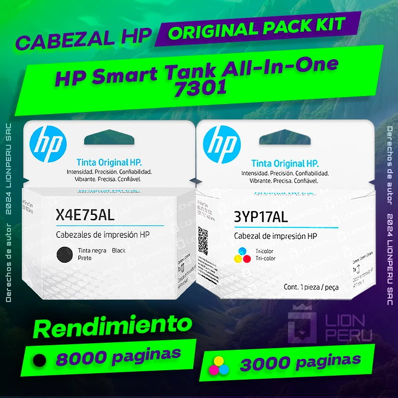 Cabezal HP 7301 Smart Tank All-In-One Cartucho Original