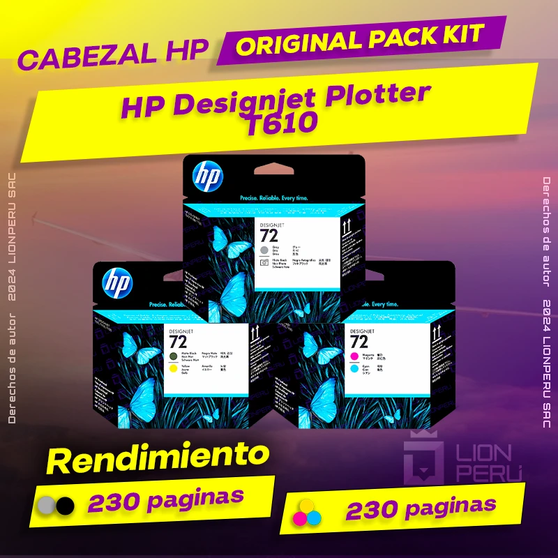 Cabezal HP T610 Designjet Plotter Cartucho Original