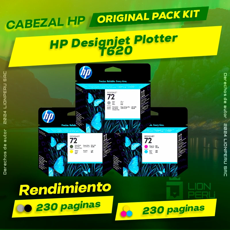 Cabezal HP T620 Designjet Plotter Cartucho Original