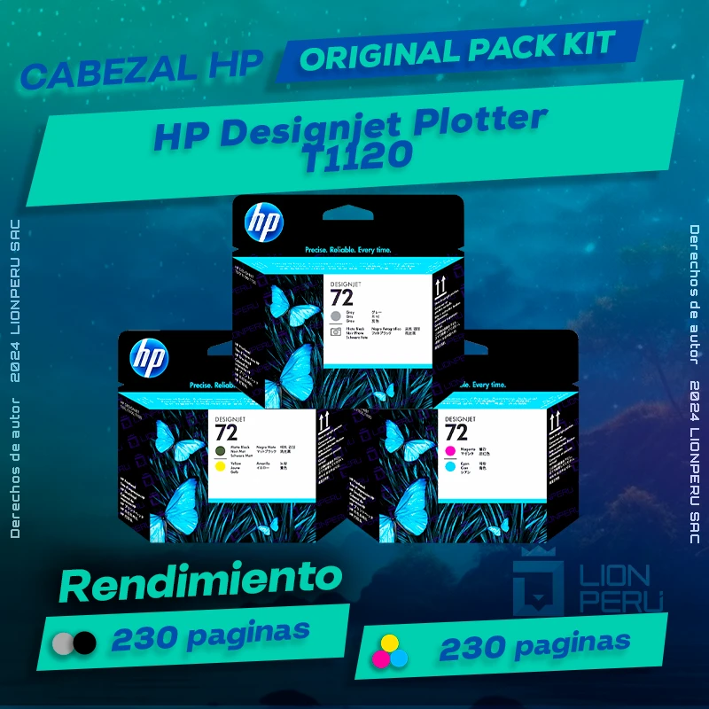 Cabezal HP T1120 Designjet Plotter Cartucho Original