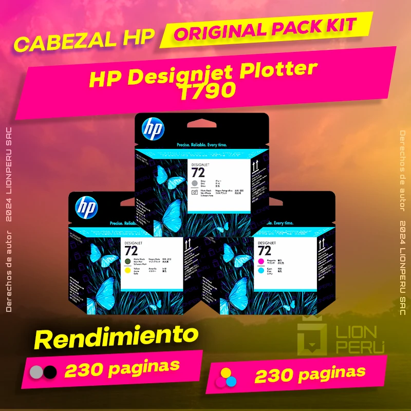 Cabezal HP T790 Designjet Plotter Cartucho Original