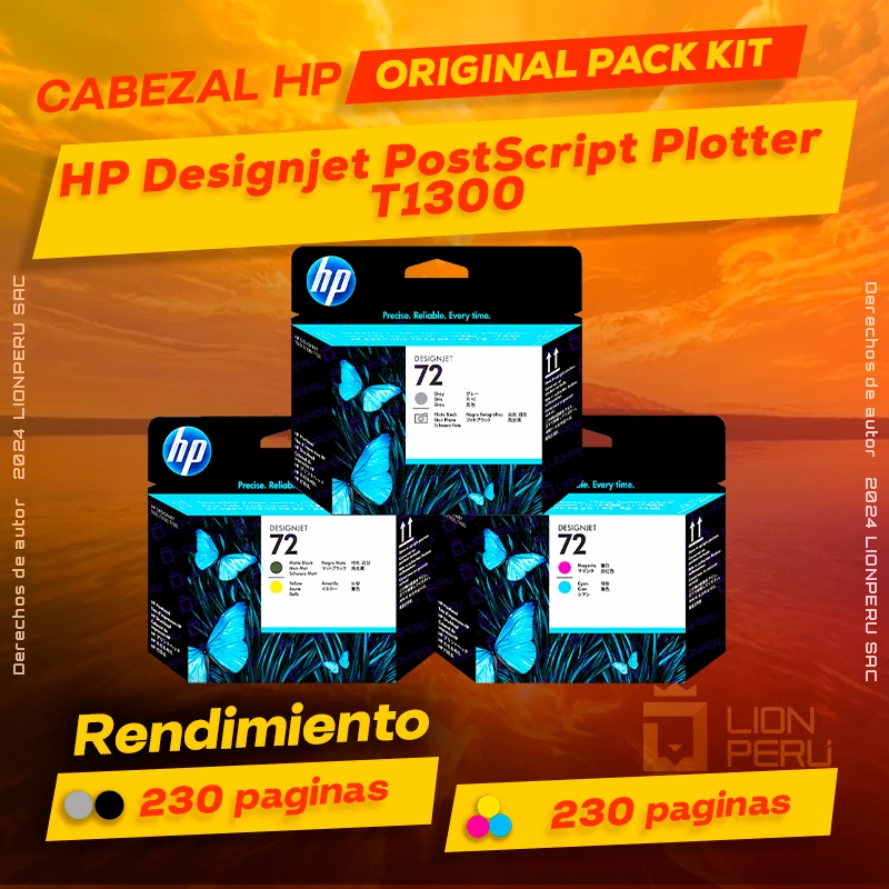 Cabezal HP T1300 Designjet PostScript Plotter Original