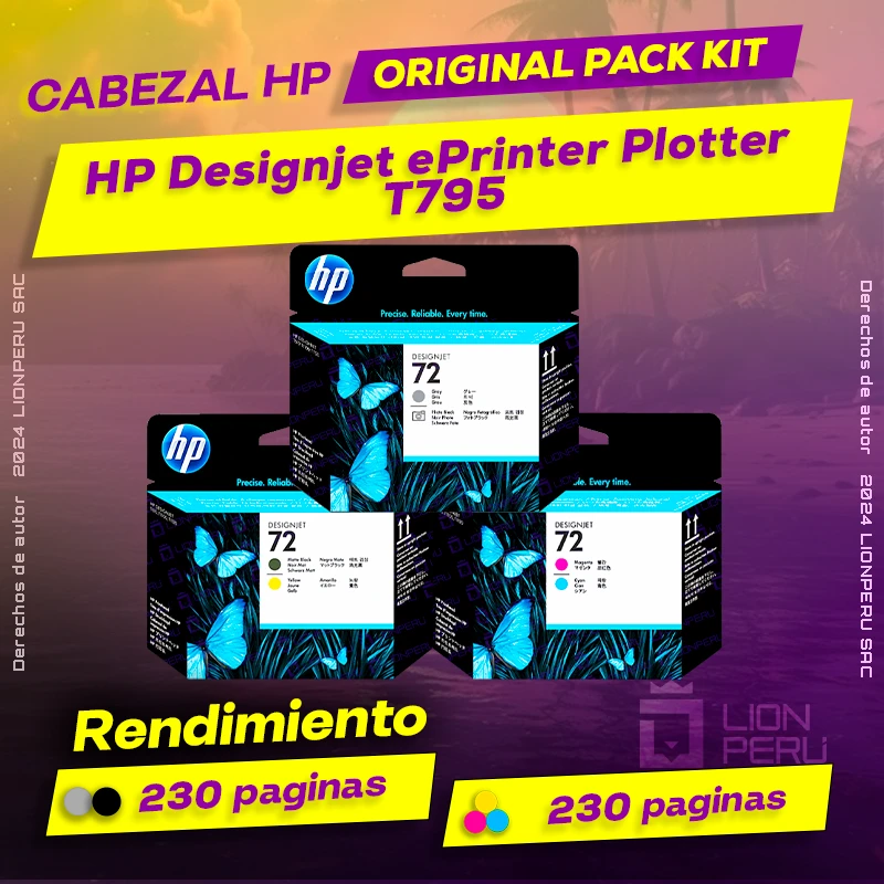 Cabezal HP T795 Designjet ePrinter Plotter Original