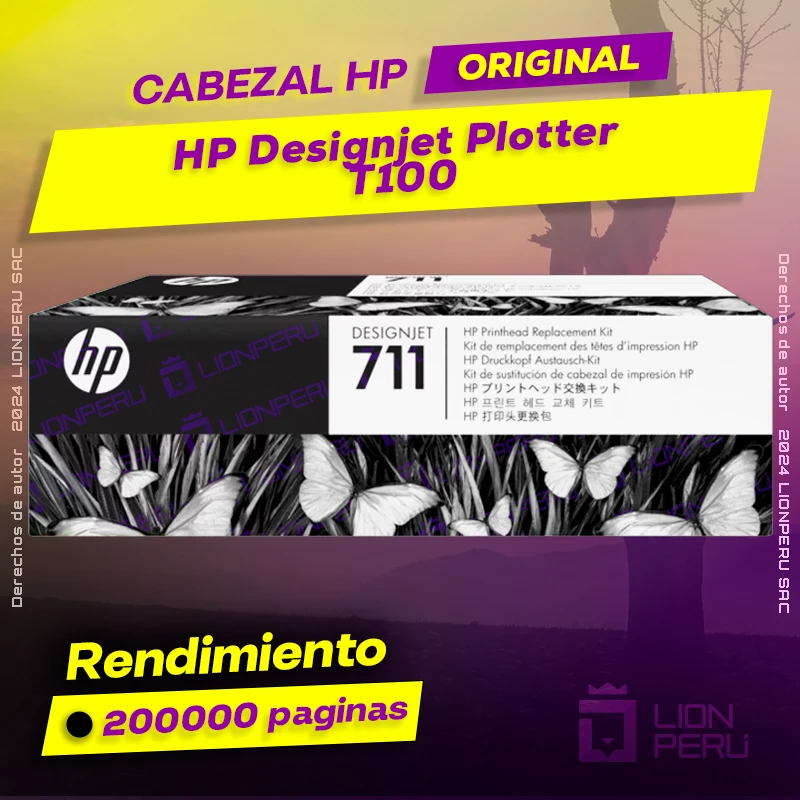 Cabezal HP T100 Designjet Plotter Cartucho Original