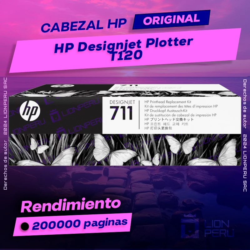 Cabezal HP T120 Designjet Plotter Cartucho Original