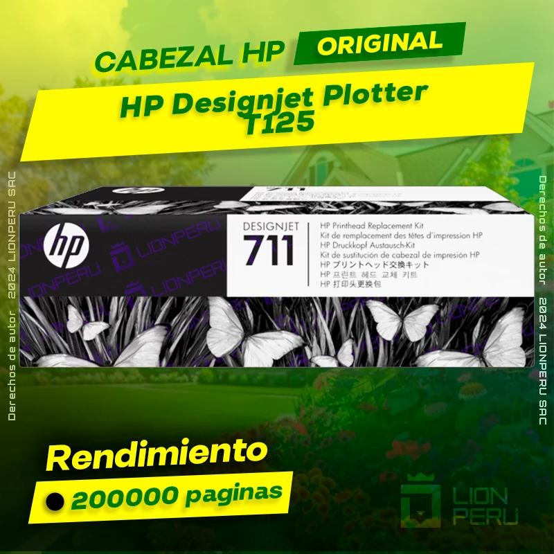 Cabezal HP T125 Designjet Plotter Cartucho Original