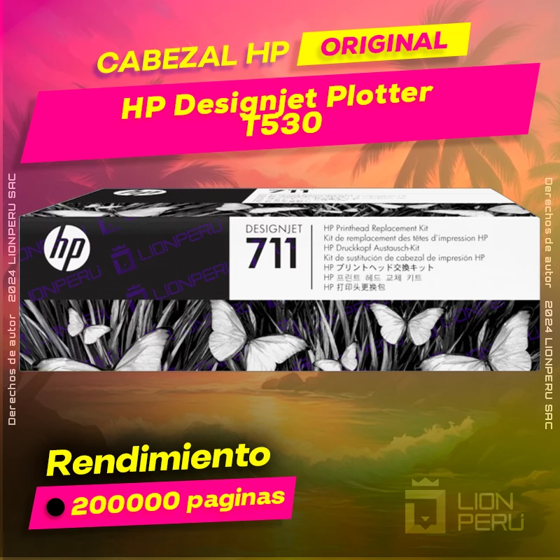 Cabezal HP T530 Designjet Plotter Cartucho Original