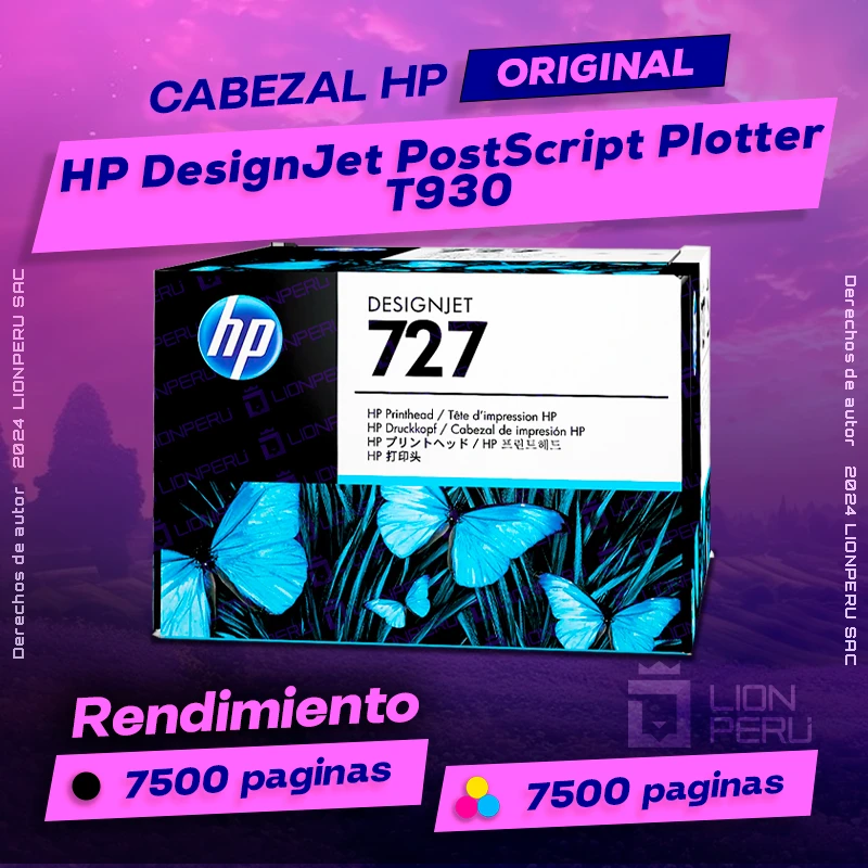 Cabezal HP T930 DesignJet Plotter Cartucho Original
