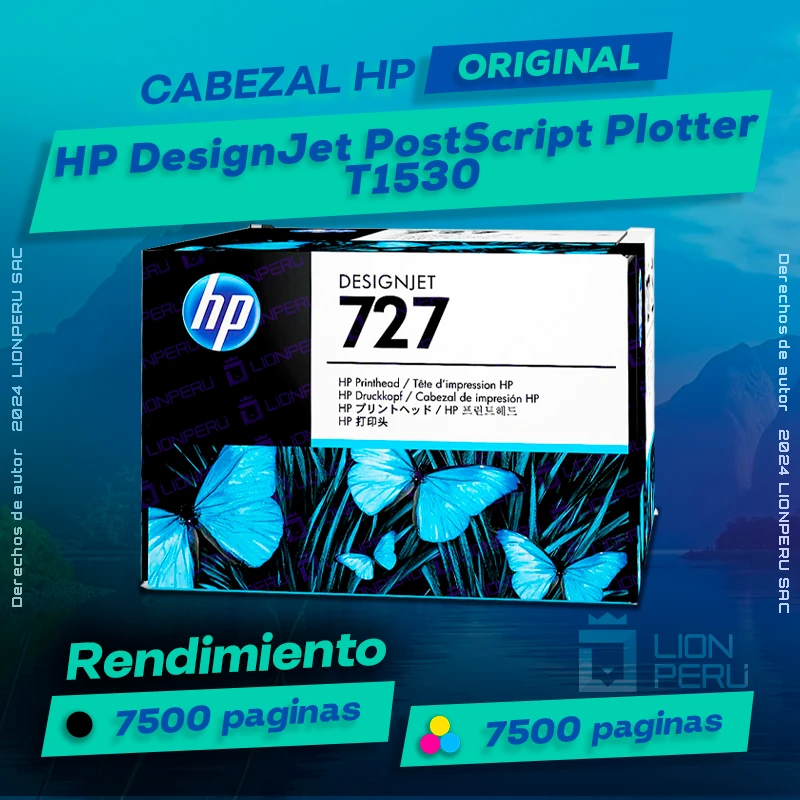 Cabezal HP T1530 DesignJet Plotter Cartucho Original