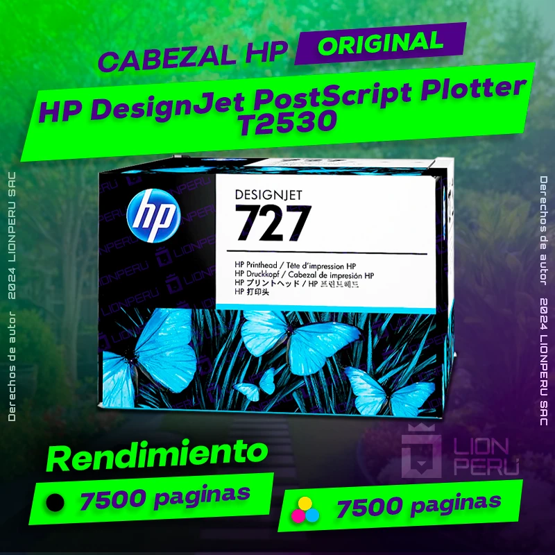 Cabezal HP T2530 DesignJet Plotter Cartucho Original