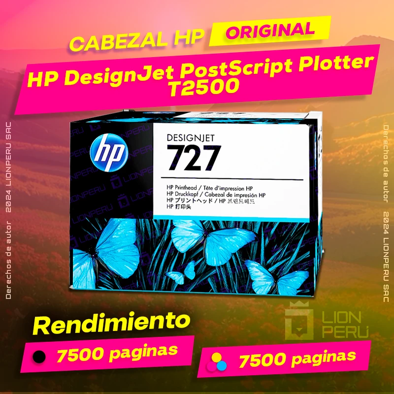 Cabezal HP T2500 DesignJet Plotter Cartucho Original